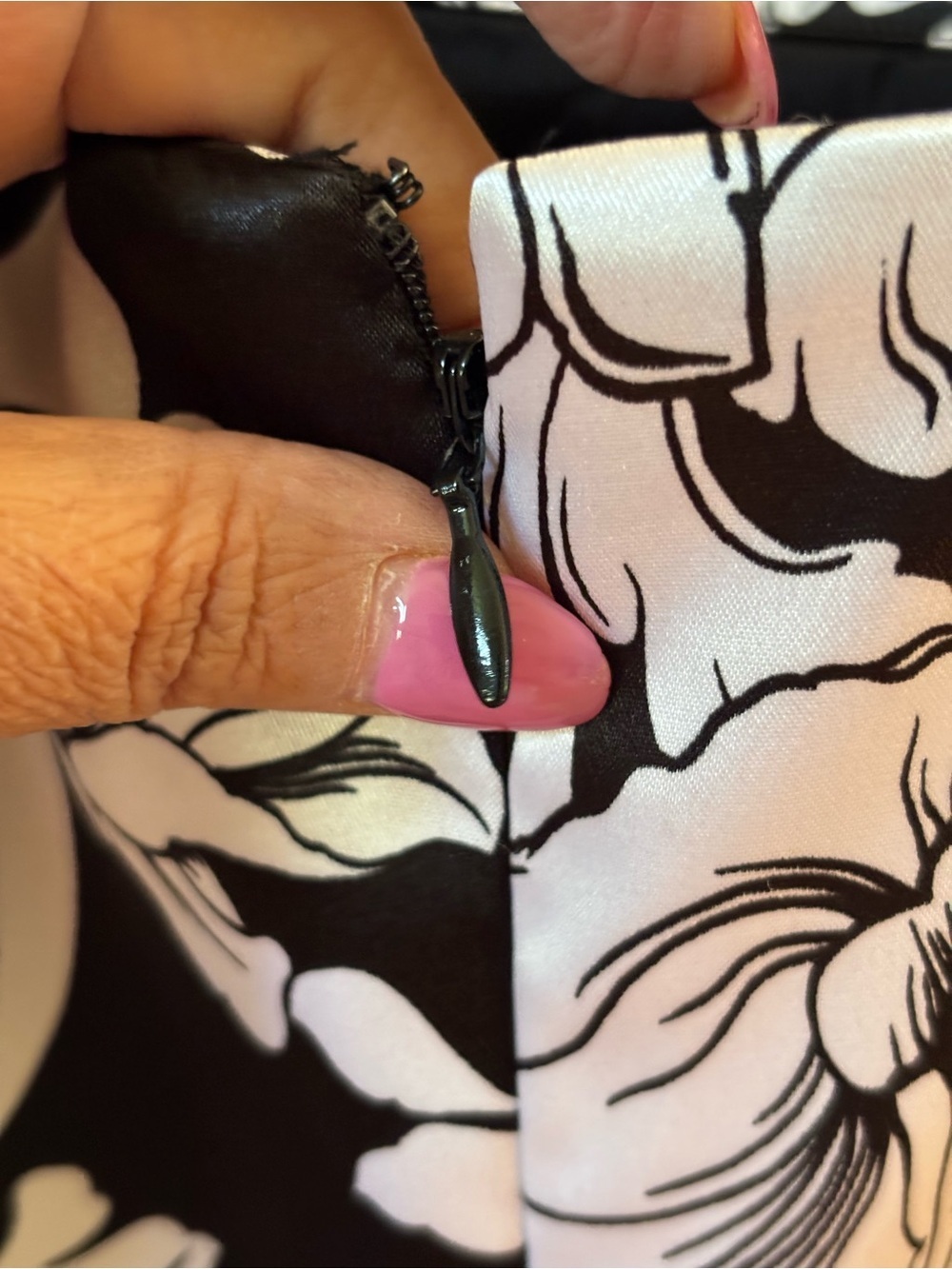 White House Black Market Black and White Strapless Floral Sheath Dress - Picture 6 of 8